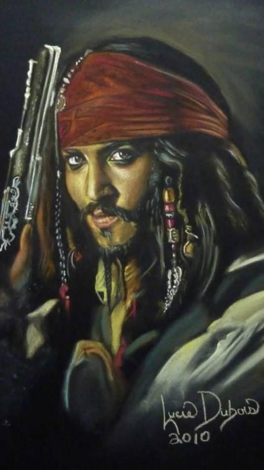 Peinture réaliste d'un pirate caribéen
